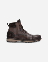 Botines Bototos Urbanos Hombre Cuero Grain-6-21 Café Bullboxer