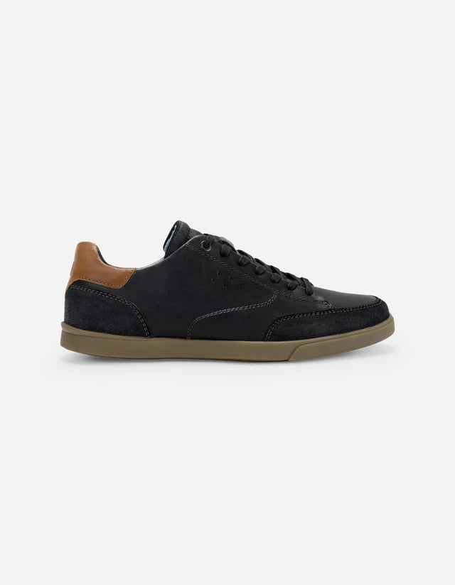 Zapatillas Hombre Cuero Grommet-0-15 Negro