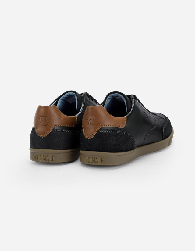 Zapatillas Hombre Cuero Grommet-0-15 Negro