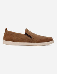 Zapatos Hombre Slip-On Cuero Grommet-3-13 Beige