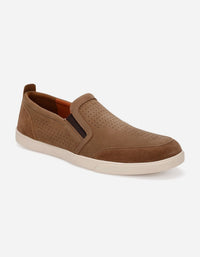 Zapatos Hombre Slip-On Cuero Grommet-3-13 Beige
