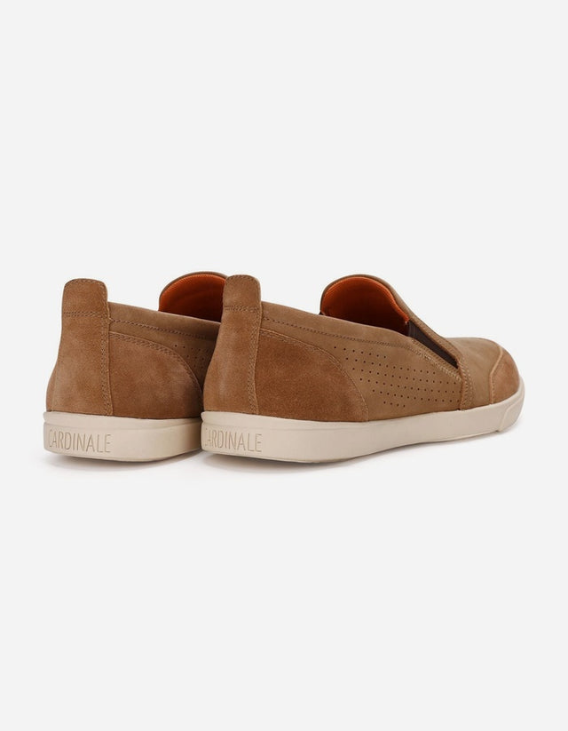 Zapatos Hombre Slip-On Cuero Grommet-3-13 Beige