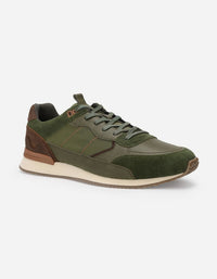 Zapatillas Hombre Cuero Y Textil Harford-0-03 Verde
