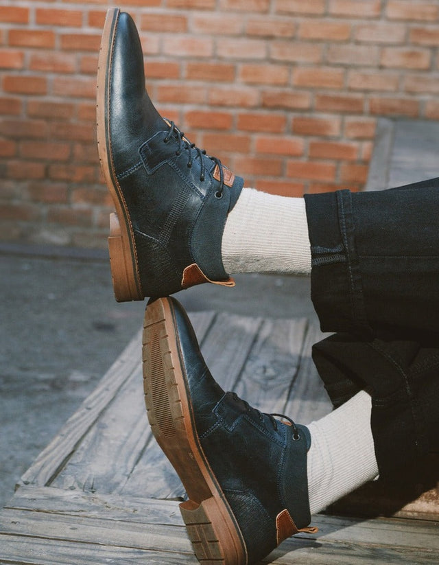 Bullboxer Botines Hombre Cuero Laeken-6-65 Azul