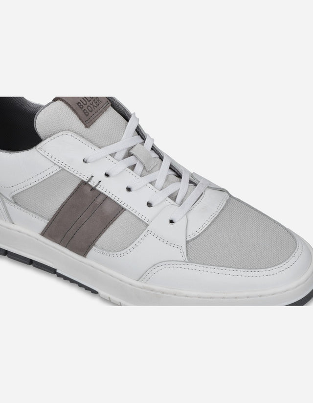 Bullboxer Zapatillas Hombre Urbanas Cuero Y Textil Lochem-0-05 Blanco