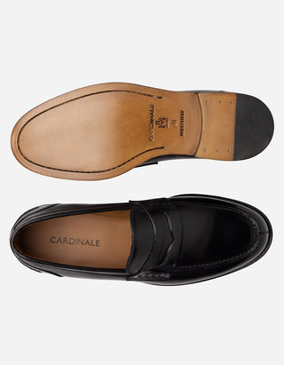 Mocasines Hombre Formales Magno Suela Cuero Hecho En Italia Marchese-4-10 Negro