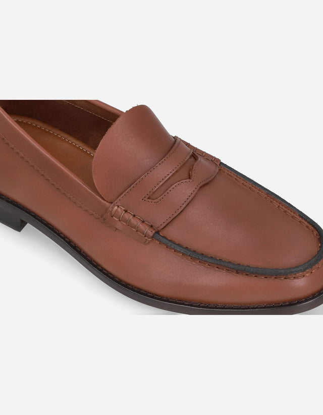 Mocasines Hombre Suela Cuero Moc Arg-5-77 Brandy