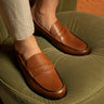 Mocasines Hombre Suela Cuero Moc Arg-5-77 Brandy