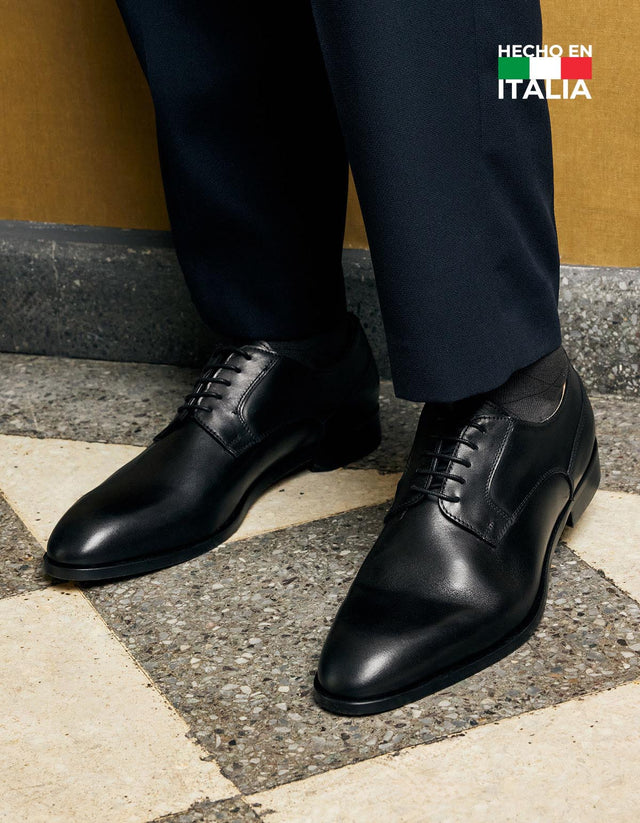 Zapatos Formales Hombre Suela Cuero Magno Montenapoleone-0-10 Negro