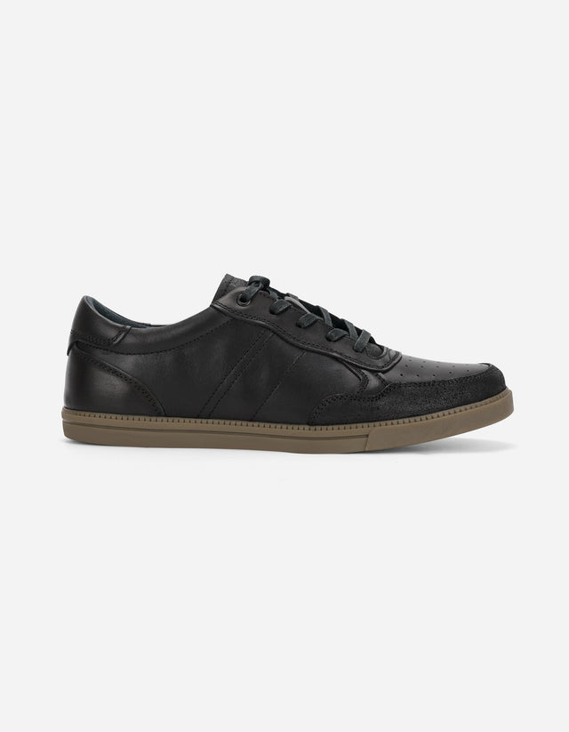 Zapatilla Urbana Hombre Cuero 24 Flex Muelle Negro