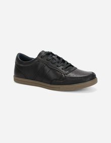 Zapatilla Urbana Hombre Cuero 24 Flex Muelle Negro