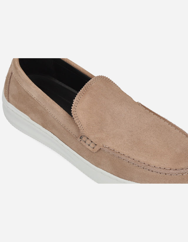 Zapatillas Slip-On Hombre Cuero Murren-4-67 Taupé