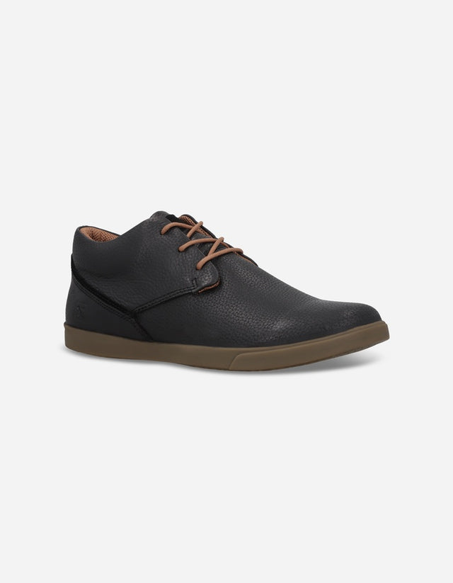 ZAPATILLAS HOMBRE CUERO CAÑA ALTA OPORTO-6-06-NEGRO