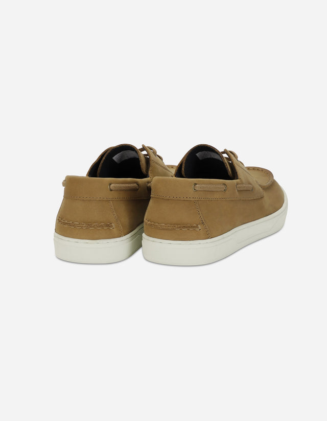 Zapatos Mocasín Náutico Hombre Cuero Portbay Brandy