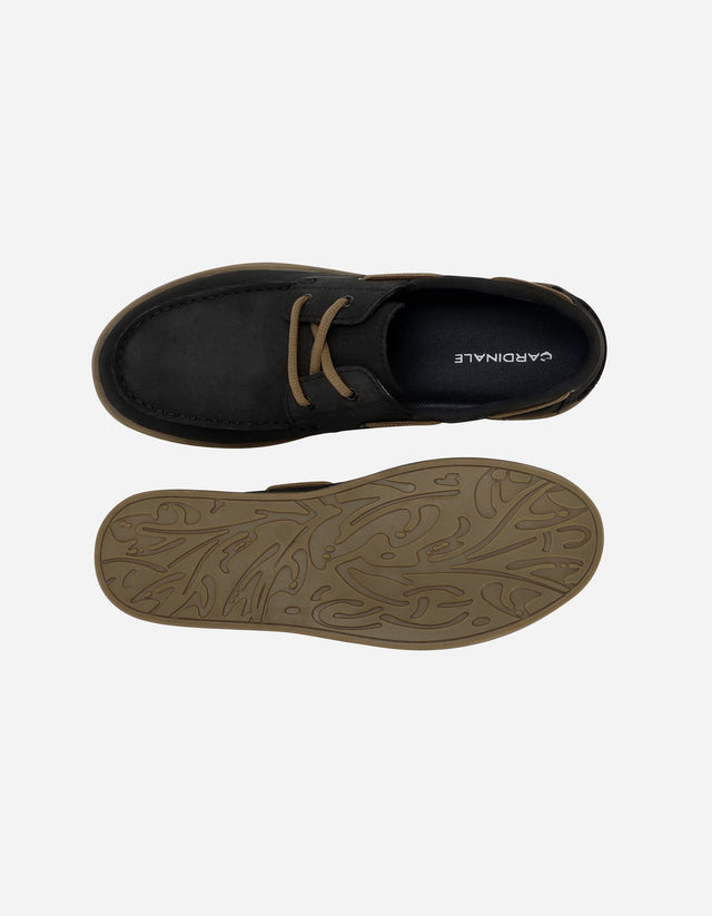 Zapatos Mocasín Náutico Hombre Cuero Portbay Negro