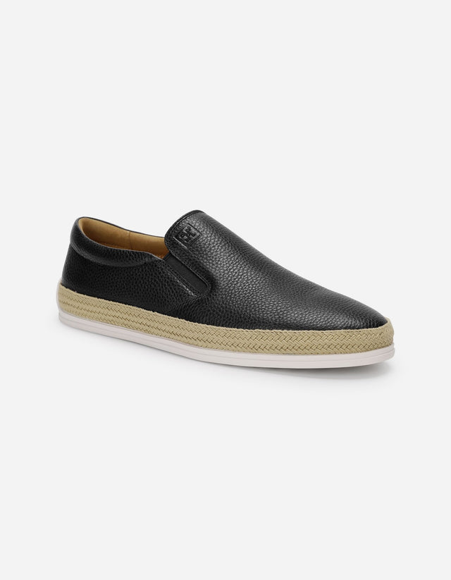 Alpargatas Hombre Cuero Portside-3-03 Negro
