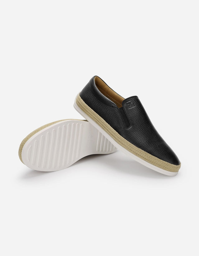 Alpargatas Hombre Cuero Portside-3-03 Negro