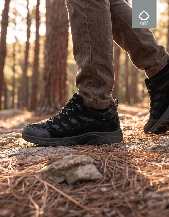 Zapatilla Outdoor Hombre Waterproof Cuero Praz Negro