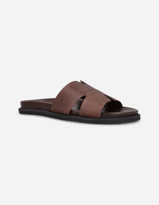 Sandalias Hombre Cuero Quinn-9-03 Brandy