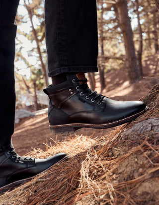 Botines Casual Urbano Hombre Cuero Raven-6-30 Negro