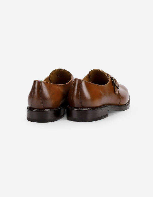 Zapatos Formal Hombre Suela De Cuero Regent-1-04 Brandy