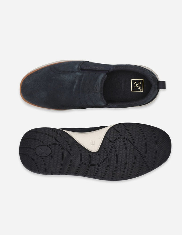 Zapatillas Hombre Slip-On Cuero Reston-3-08 Azul