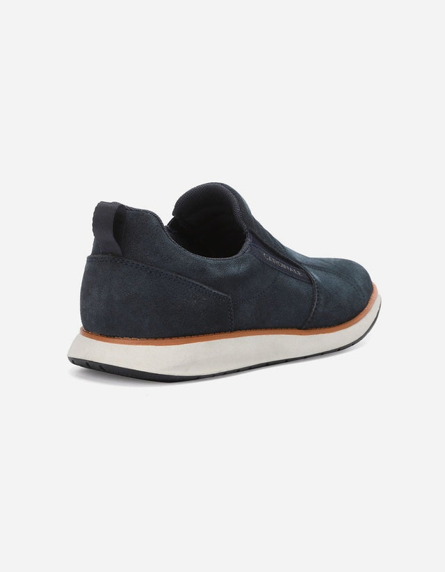 Zapatillas Hombre Slip-On Cuero Reston-3-08 Azul