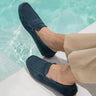 Mocasines Hombre Cuero Sand-4-02 Azul