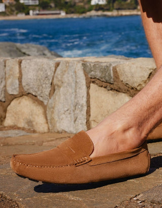 Mocasines Hombre Cuero Sand-4-02 Café