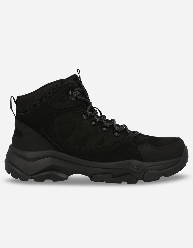 Botines Outdoor Hombre Cuero Waterproof Sansac Negro