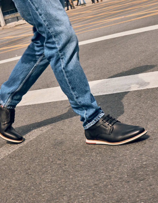 Zapatos Formal Sporty Hombre Cuero Shelford Negro