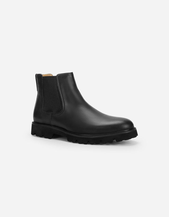 Botines Hombre Chelsea Cuero Tottenham-6-02 Negro