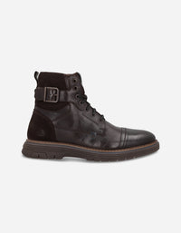 Botines Bototos Urbanos Hombre Cuero Track-6-21 Café Bullboxer