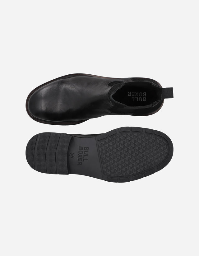 Botines Chelsea Hombre Cuero Transit-6-31 Negro Bullboxer