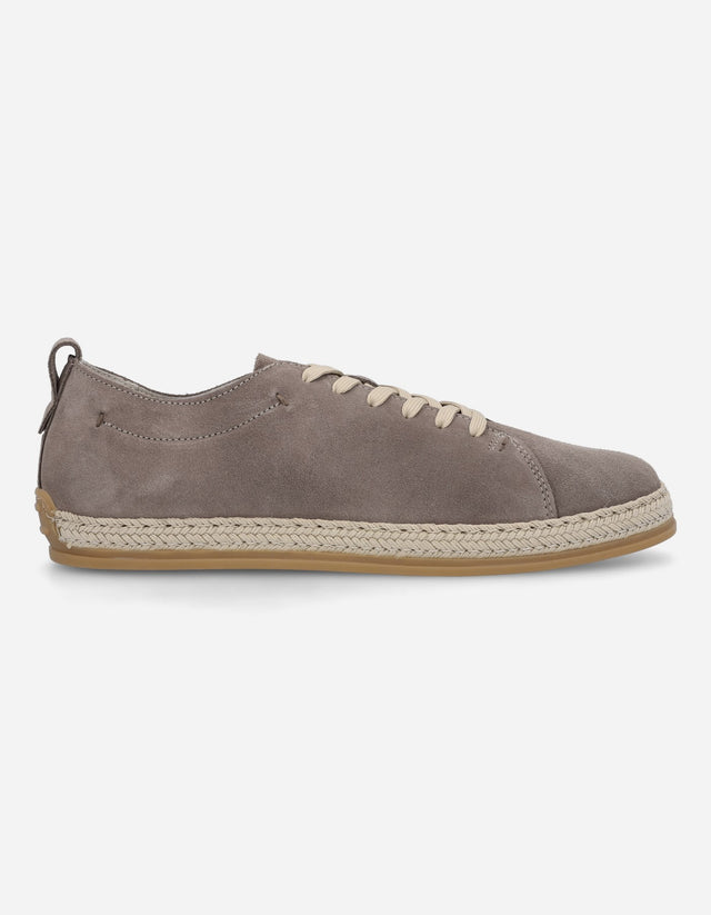 Alpargatas Cordones Hombre Cuero Trenc-0-01 Café