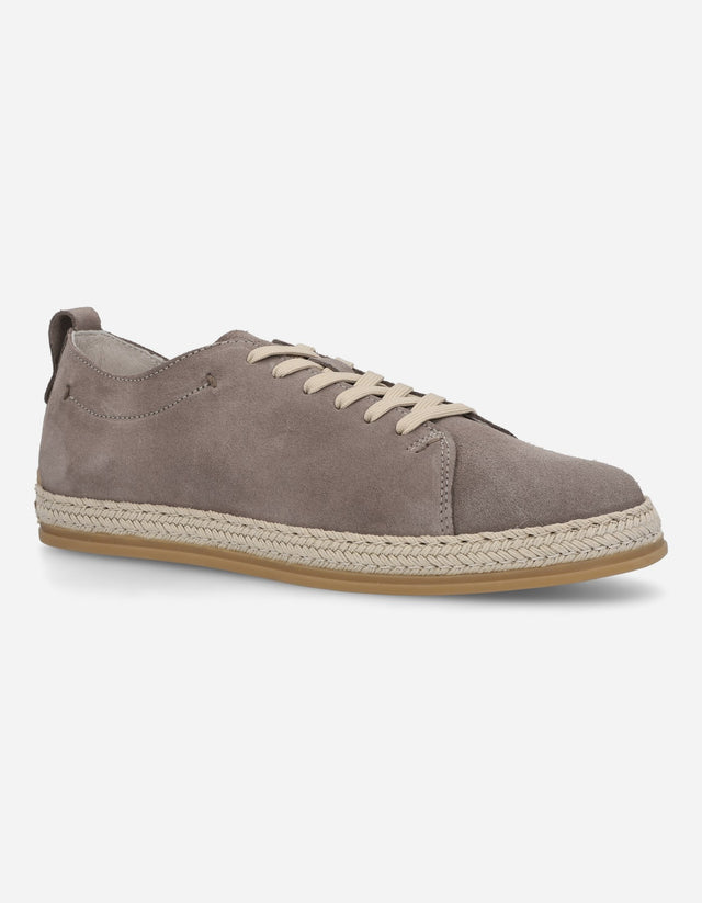 Alpargatas Cordones Hombre Cuero Trenc-0-01 Café
