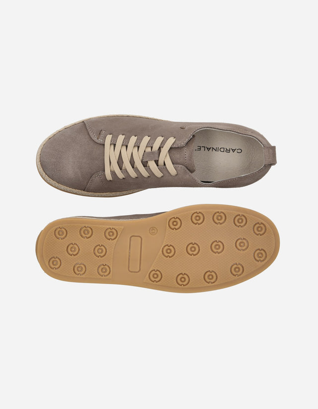 Alpargatas Cordones Hombre Cuero Trenc-0-01 Café