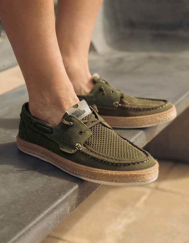 Náuticos Hombre Textil Malla Tulum Verde Bullboxer