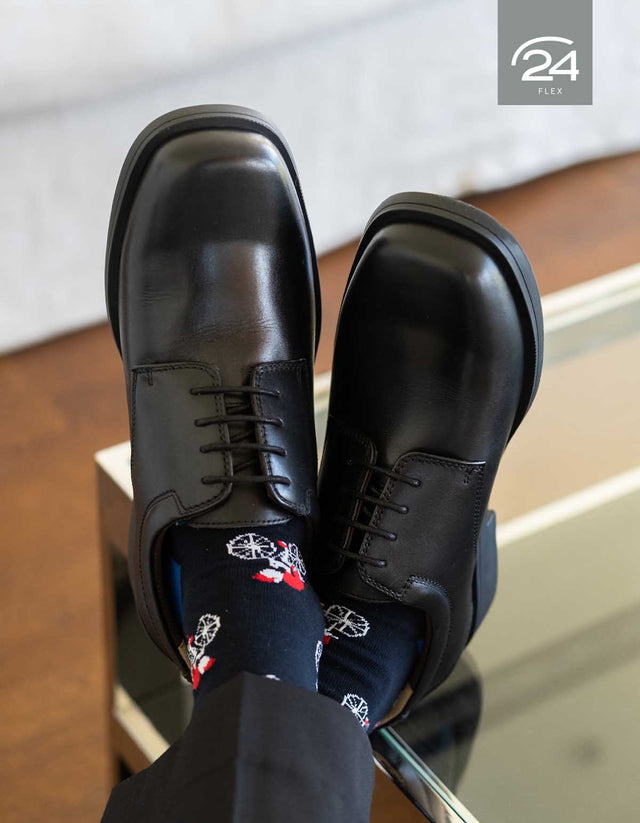 Zapatos Hombre Cuero 24 Flex Twister-0-50-Negro