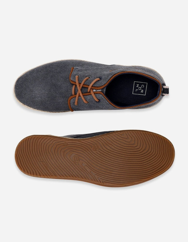 Alpargatas Hombre Textil Con Cordones Vallarta-0-03 Gris