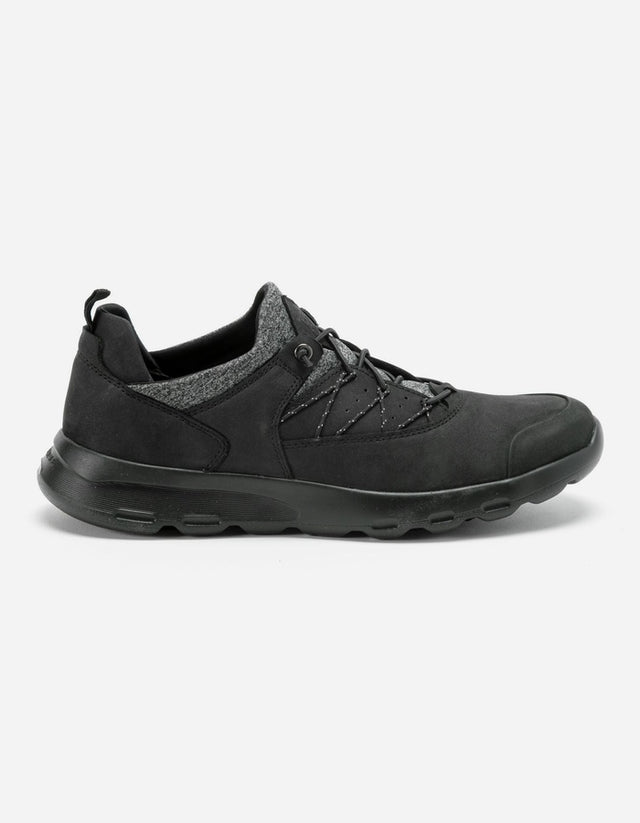 Zapatillas Hombre Cuero Y Textil Walker-0-06-Negro