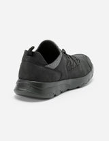 Zapatillas Hombre Cuero Y Textil Walker-0-06-Negro