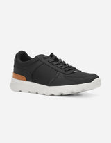 Zapatillas Hombre Cuero Y Textil Walker-0-17 Negro