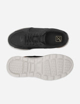 Zapatillas Hombre Cuero Y Textil Walker-0-17 Negro
