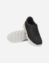 Zapatillas Hombre Cuero Y Textil Walker-0-17 Negro