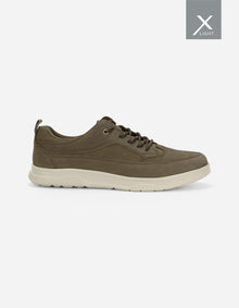 Zapatilla Urbana Hombre Cuero X-Light Wallcourt Taupé Planta Liviana