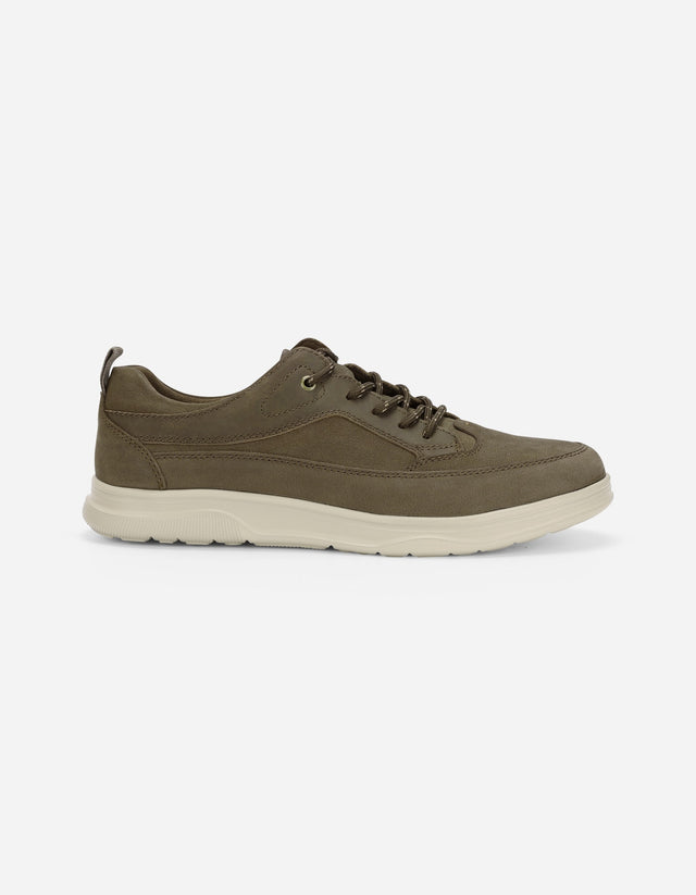 Zapatilla Urbana Hombre Cuero X-Light Wallcourt Taupé Planta Liviana