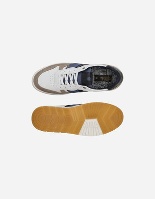 Bullboxer Zapatillas Hombre Urbanas Cuero Y Textil Weesp-0-03 Blanco