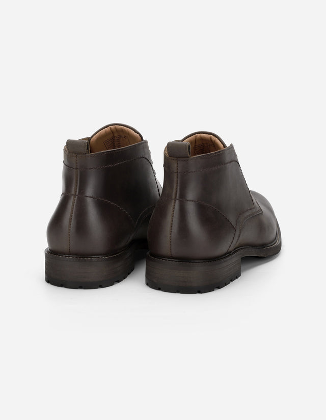 Botines Chukka Hombre Cuero Yorkford Café