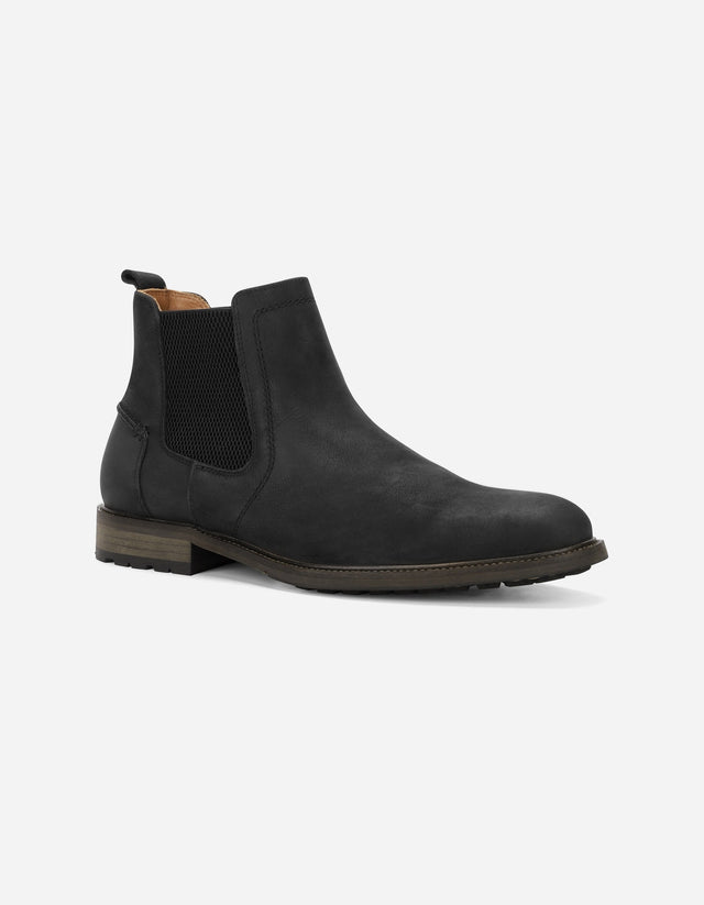 Botines Chelsea Hombre Cuero Yorkford Negro